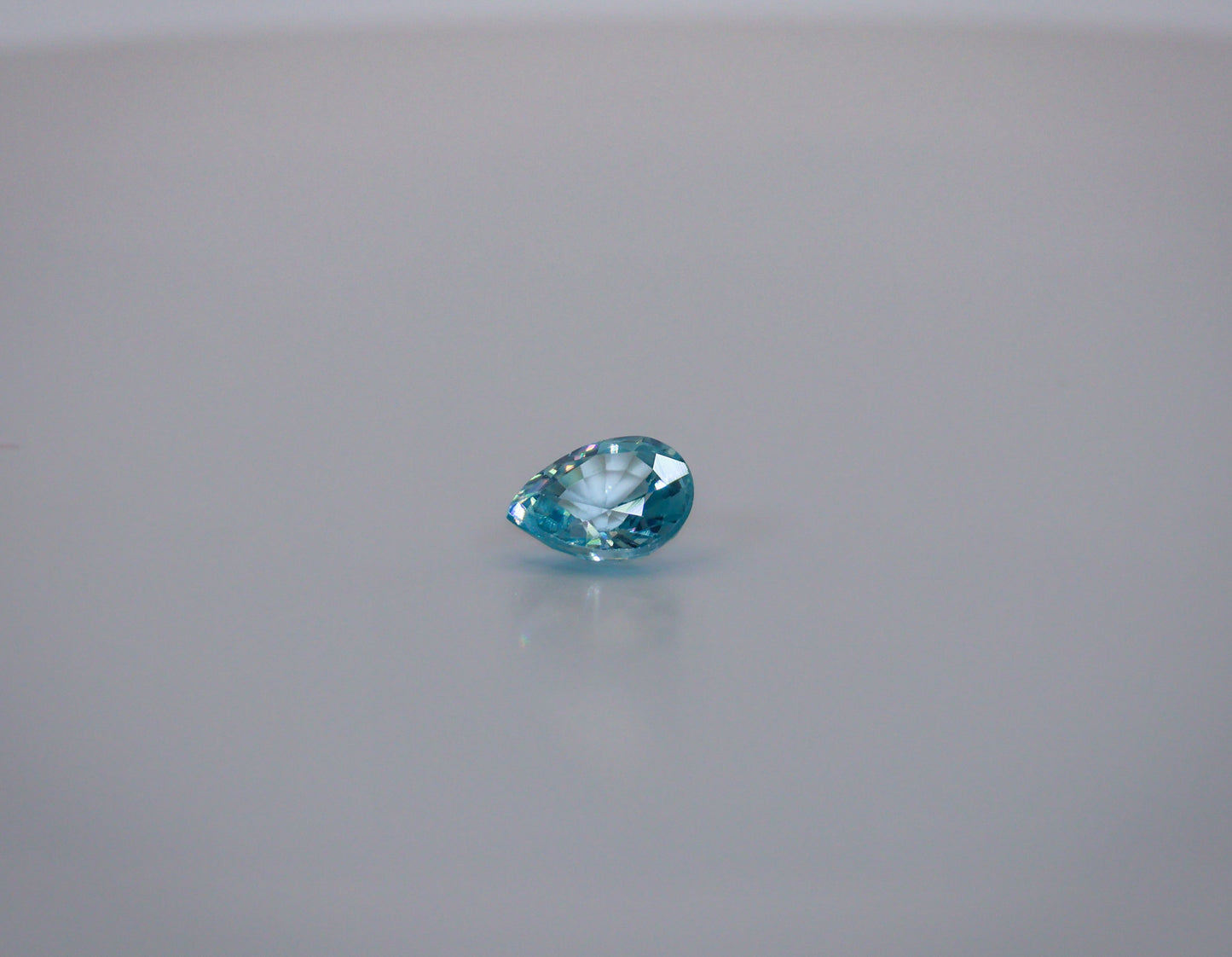 Blue Zircon Pear Shape 1.35cts