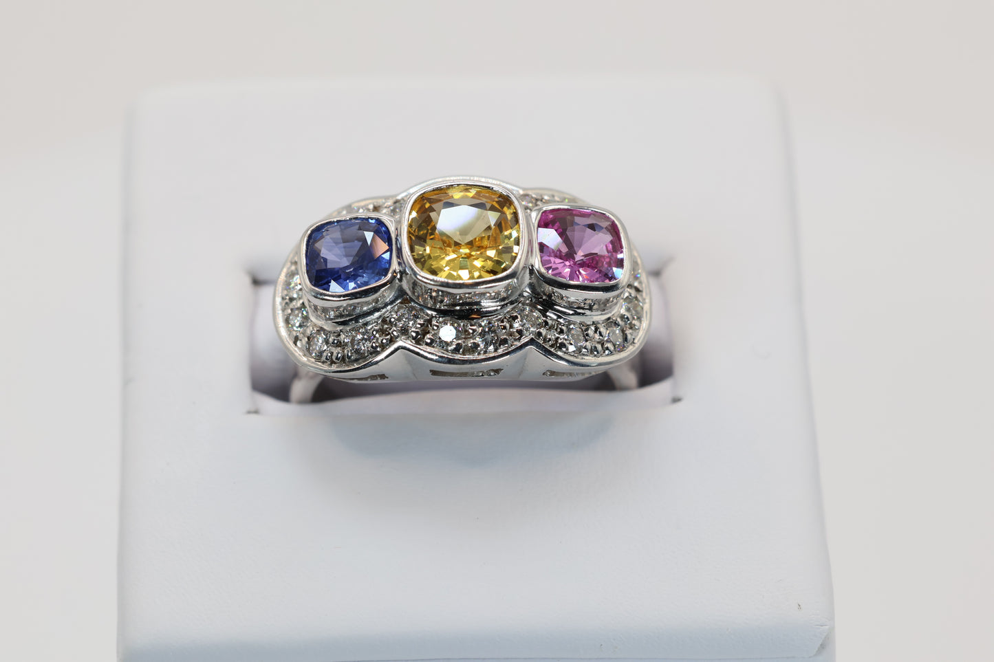 3 Stone Sapphire Ring