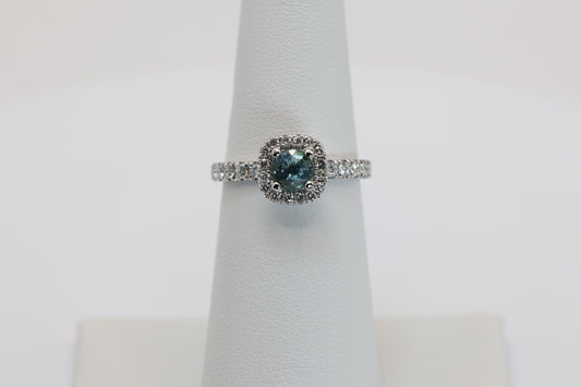 Round Montana Sapphire Ring