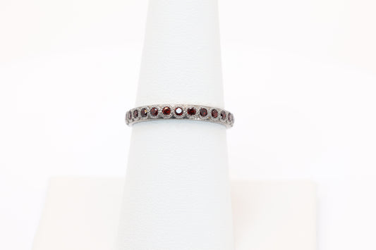 Armenta Red Garnets Stack Band Ring