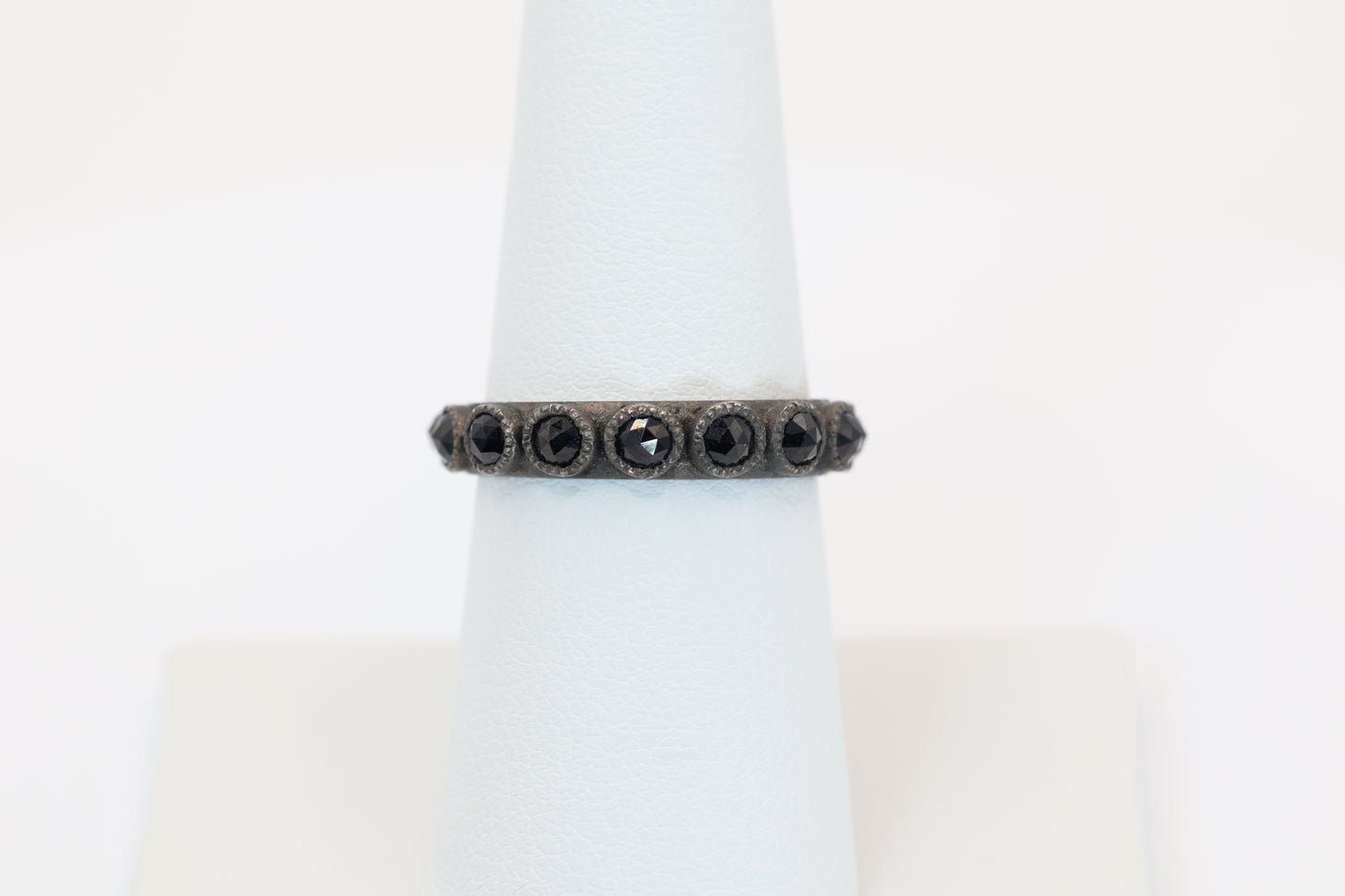 Armenta Rose Cut Station Stack Band Ring