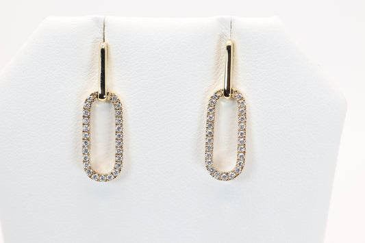 Paperclip Diamond Earrings