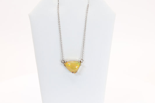 Bezel/Prong Set Ethiopian Opal Pendant