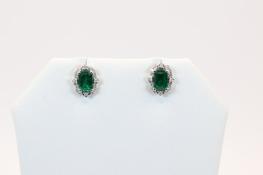 Emerald and Diamond Earrings