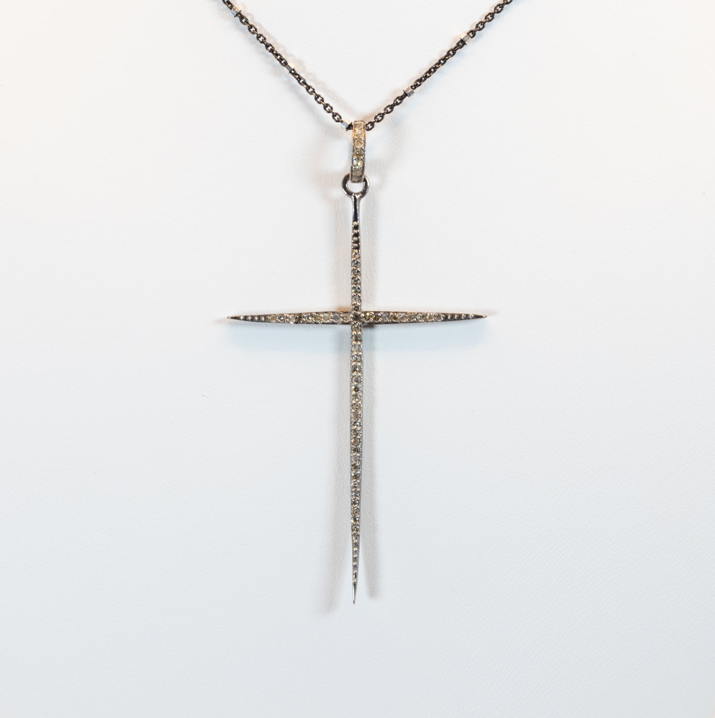 Cross Pendant with Pave Diamonds