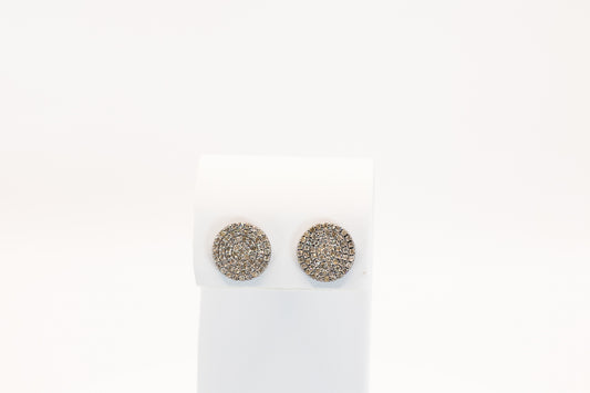 Pave Diamond Round Studs
