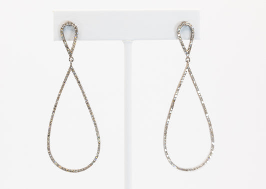 Dangle Loop Earrings with Diamonds