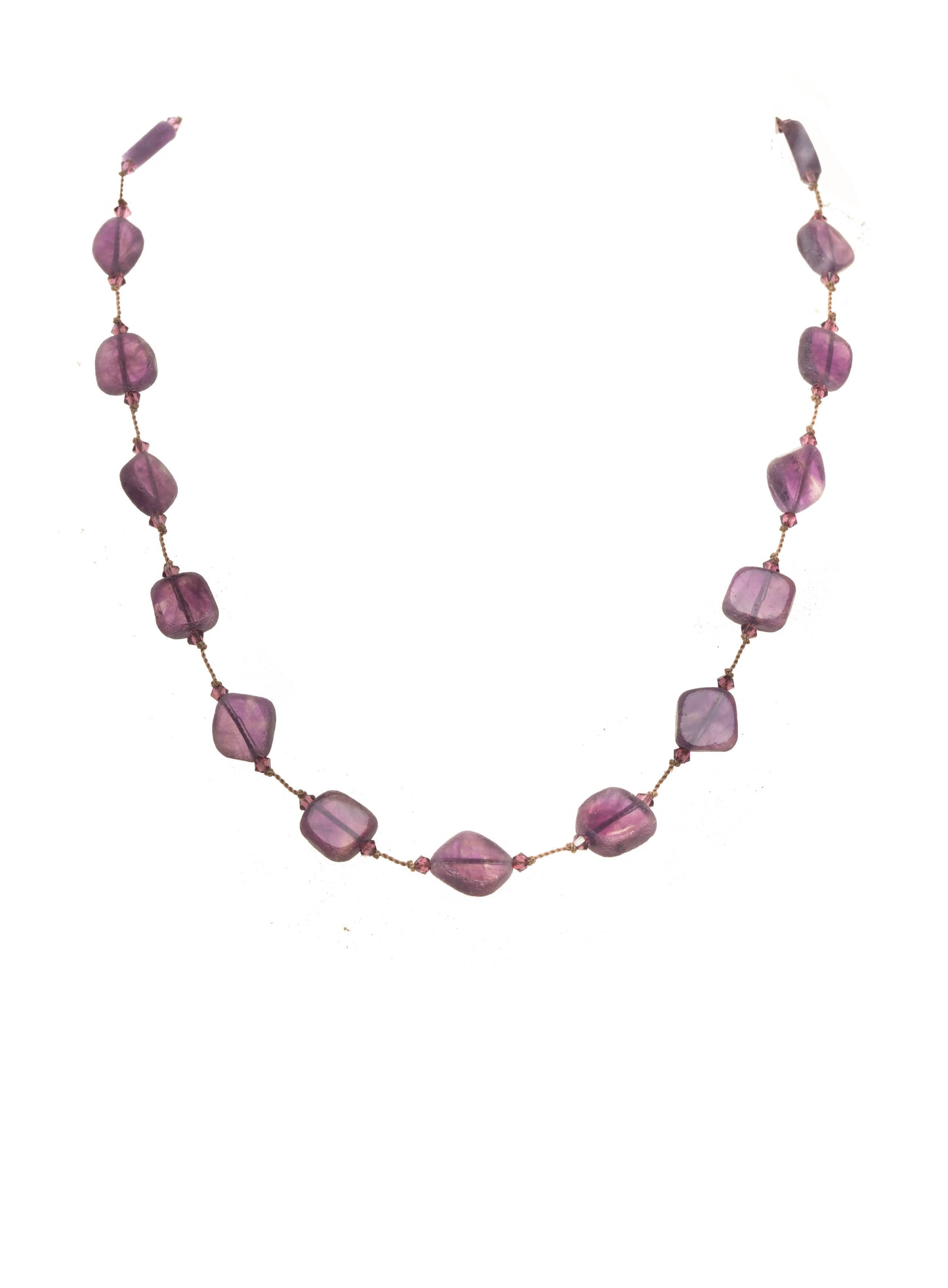 Limited Edition amethyst slice, s/s, 17” w/2” ext. chain