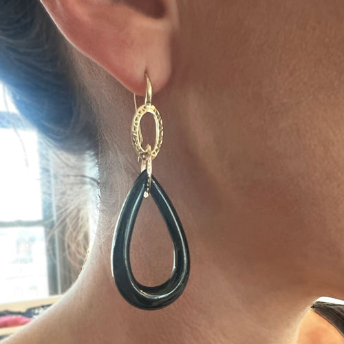 Black Onyx Drop Earrings