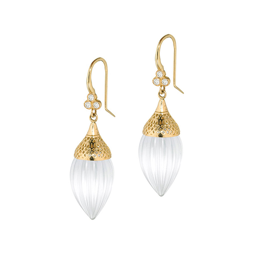 Fluted Quartz Earrings