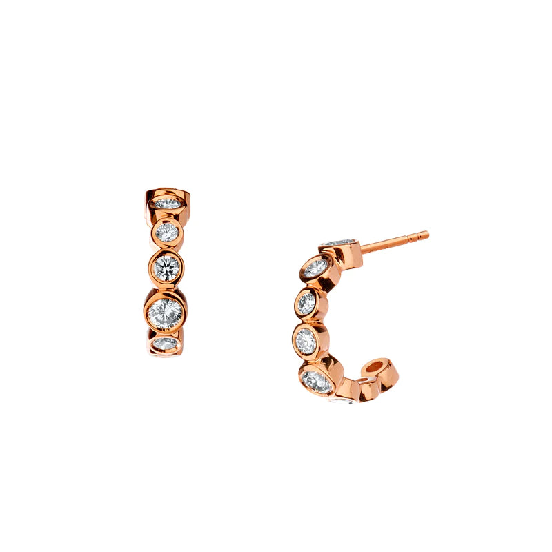 Cosmic Mini Diamond Cluster Hoops