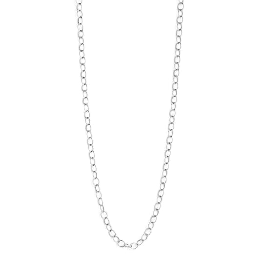 18 Karat White Gold Large Link Chain 36 inch