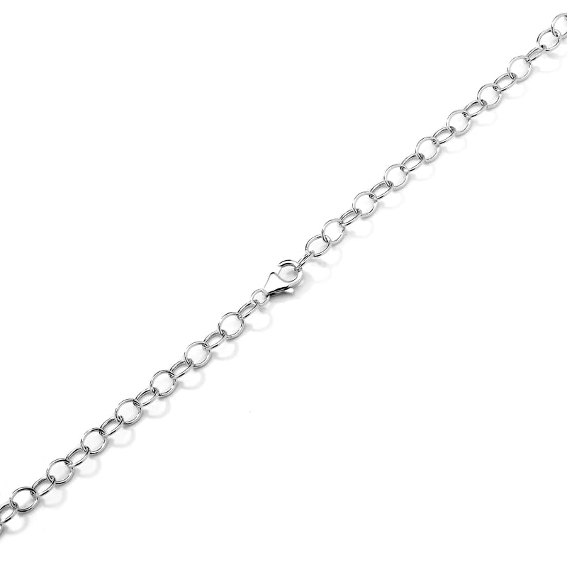 18 Karat White Gold Large Link Chain 36 inch