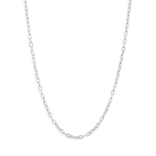 18  Karat White Gold Small Link Chain 18 inch