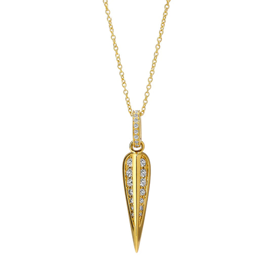 Jardin Love Leaf Necklace 18 Karat Yellow Gold