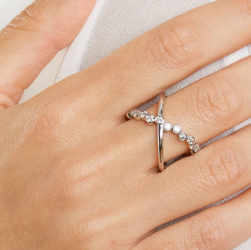 Cosmic Diamond Cross Ring