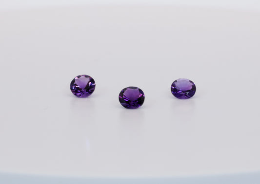 3 Round Shape Amethyst 2.21cts Total