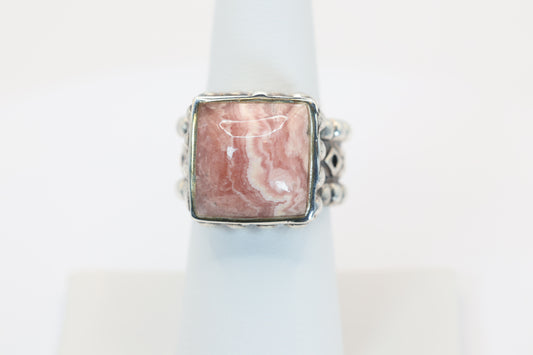 Diane Malouf Rhodochrosite Ring Sterling Silver