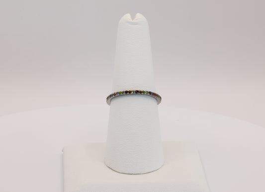 Multi-Color Sapphire Eternity Ring