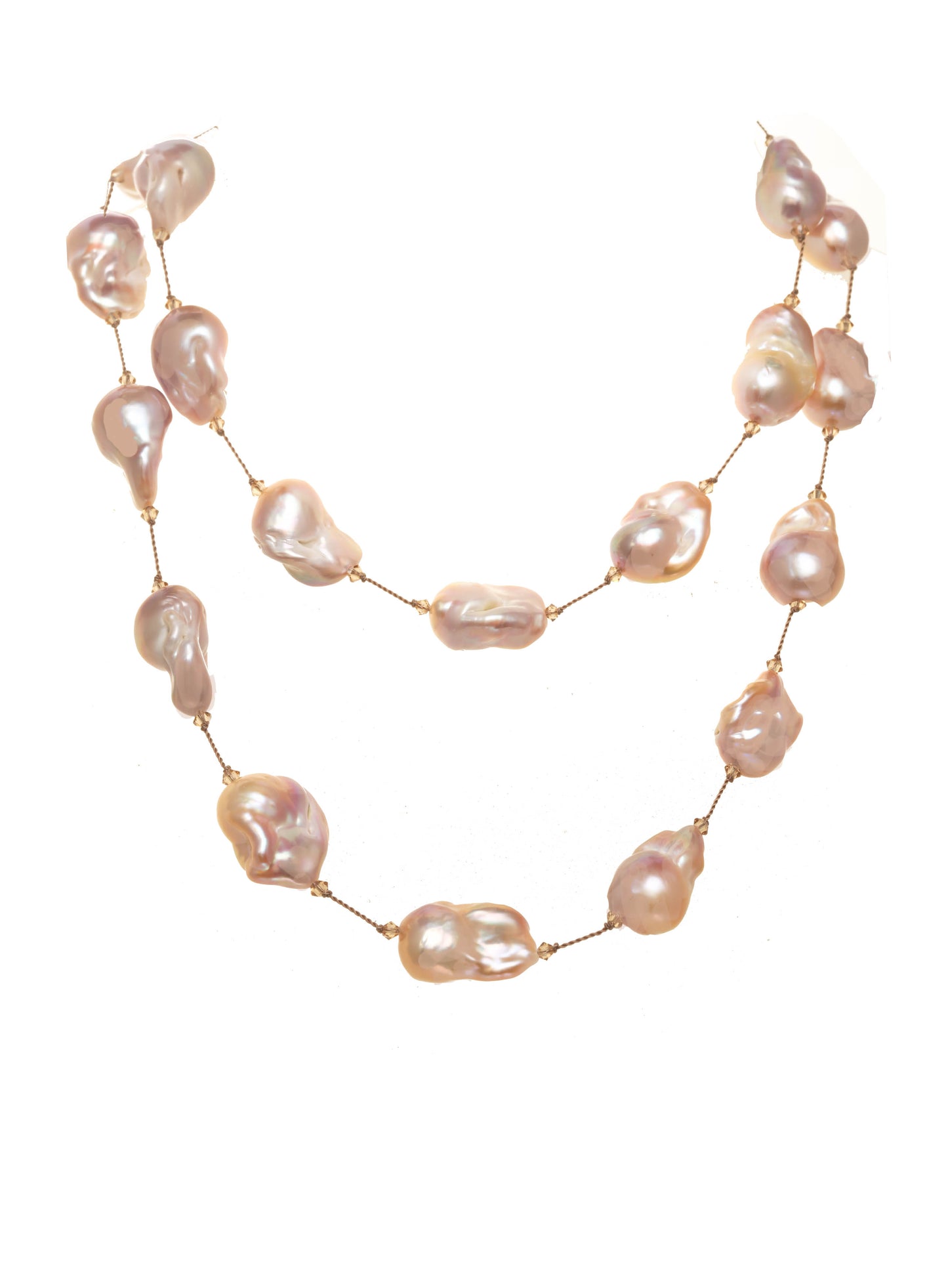 Pink Fifth Avenue baroque pearl, s/s, 35” length