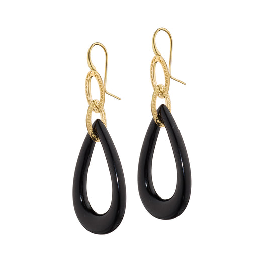 Black Onyx Drop Earrings