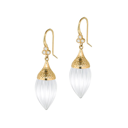 Fluted Quartz Earrings